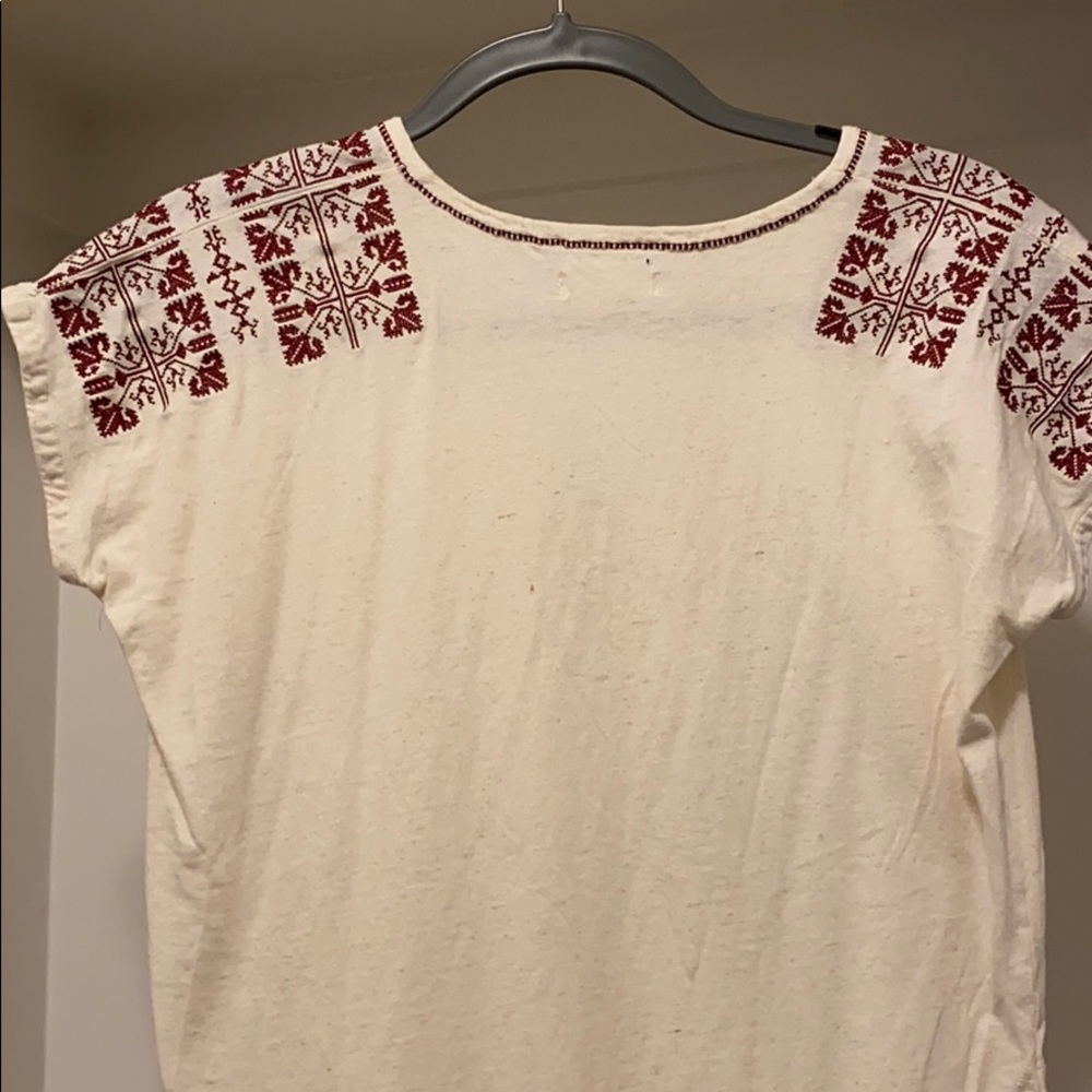 Madewell Short Sleeve Embroidered Top - Picture 2 of 4